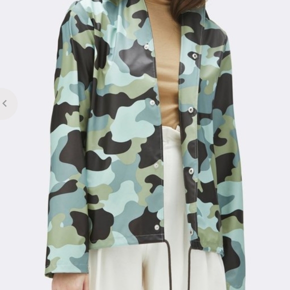 RAINS AOP Coach Jacket Sea Camo - UNISEX - Picture 2 of 8